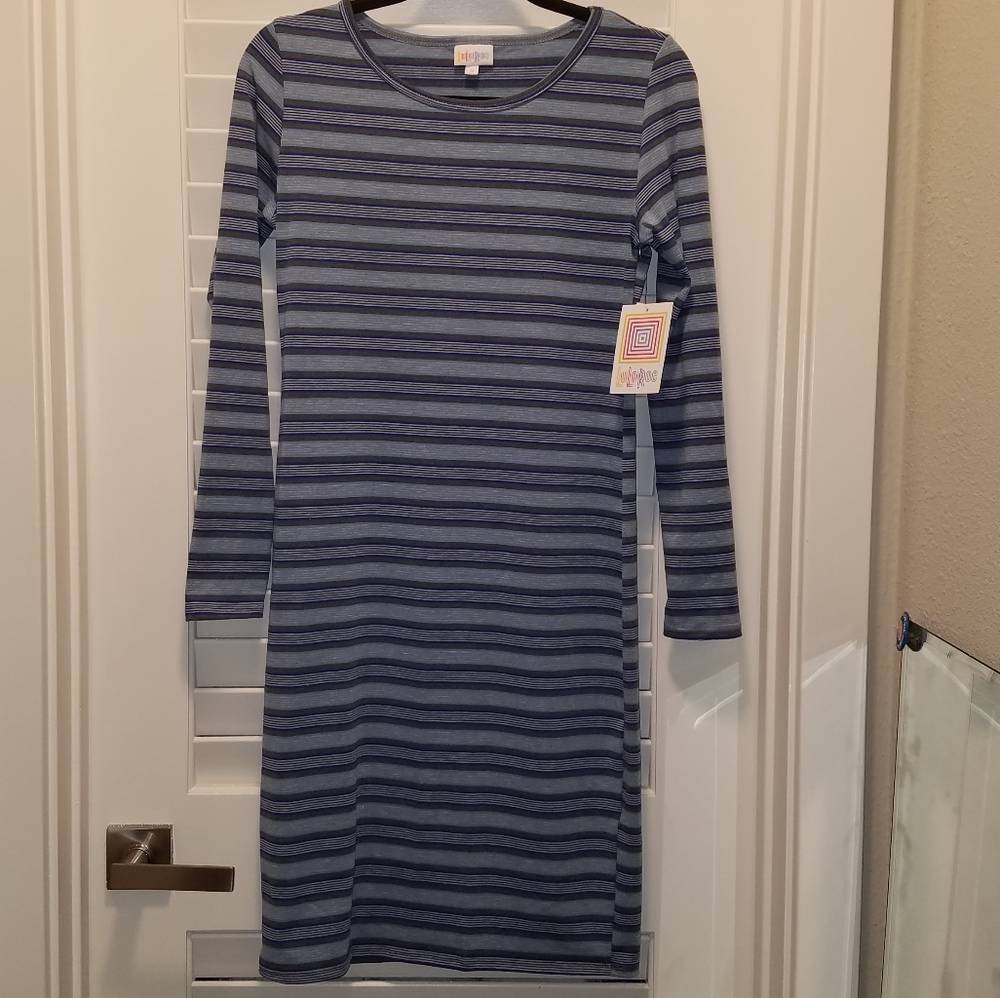LLR_Striped "Debbie" Long-sleeve Dress